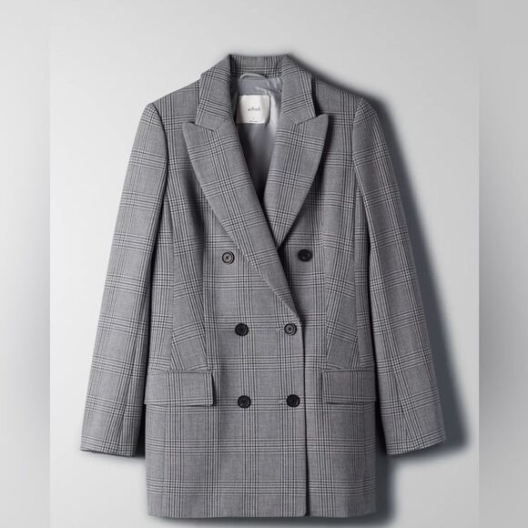 Aritzia Jackets & Blazers - 🎀 Wilfred Margaux long plaid blazer peak lapel  4 Aritzia oversized